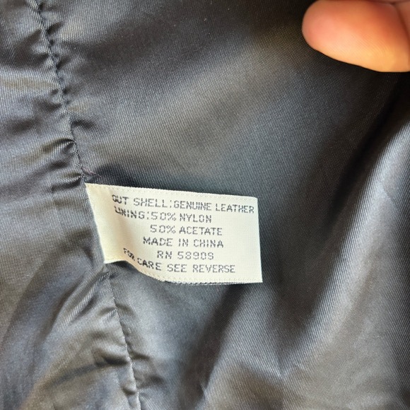 Vintage Leather Suede Coat Women's Duster Jacket Long Black Floral Pattern - Picture 13 of 14